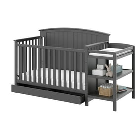 Baby Relax Emma 2 In 1 Crib N Changer Combo Gray Walmart Com