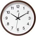 thumbnail image 2 of Infinity Instruments 14 inch Basic Simple Minimalist Round Non-Ticking Silent Battery Operated Easy to Read Clock for Office, Classroom, School, Walnut Finish, 2 of 4