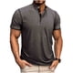thumbnail image 1 of Usted Es Más Que una Prueba de Puntuación de la Camisa de los Hombres de Color Sólido Se Levantan Cuello Blusa, Casual de Manga Corta Botón de los Hombres Camisas con Mezcla Suave de Viscosa, Ligero, 1 of 7