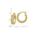 thumbnail image 4 of Gem & Harmony Diamond Cut Hoop Earrings in 14K Yellow Gold for Women, 4 of 6