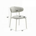 thumbnail image 5 of Side Dining Chair Set of 2-Gray Boucle-Curved Backrest-Metal Legs, 5 of 6