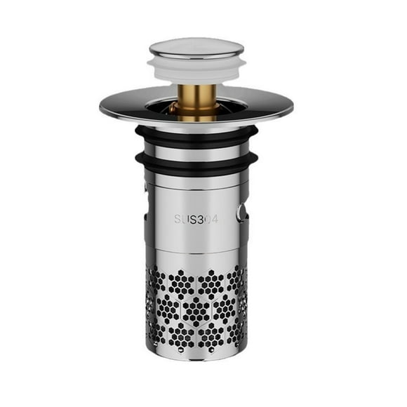 Universal Type Core For Water Leakage Plug Of Washbasin; Filter Artifact For Washbasin Kitchen Farm Stainless Steel Trim Strip Toilet Drainer Stopper Stainless Steel Replacement Filter