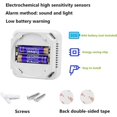 thumbnail image 3 of Carbon Monoxide Detector 2 Pack,Battery Operated CO Alarm with LCD Digital Display and Sound Warning，Portable Travel CO Alarm for House and Car (2AAA Batteries NOT Included), 3 of 5