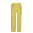 thumbnail image 7 of Cotton Linen Pants for Mens Straight Leg Elastic Waist Lightweight Trousers Beach Relaxed Loungewear with Pockets, 7 of 7