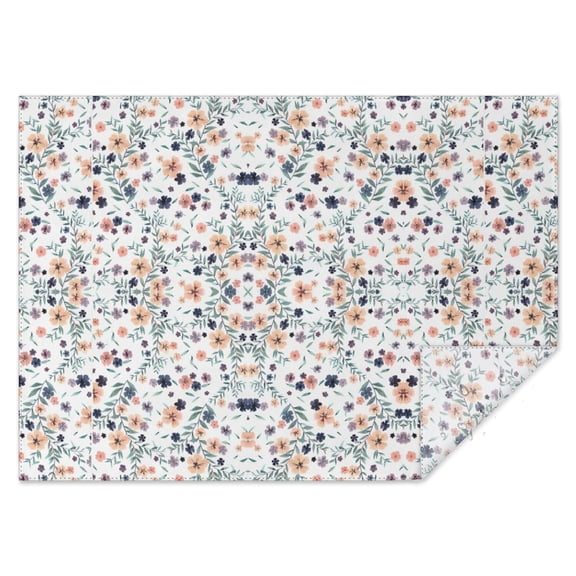Boho Bohemia Flower Rectangle Tablecloth 60"x84",Waterproof Polyester Rectangle Table Cloth, Wipeable Spillproof Polyester Tablecloth for Dining, Camping, Indoor and Outdoor