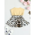 thumbnail image 2 of Inadays Toddler Baby Girls Dresses, Short Sleeve Casual Girls Dress Summer Letter & Leopard Print T-Shirt Dress Dress Girl Clothing, 3-6M, 2 of 6