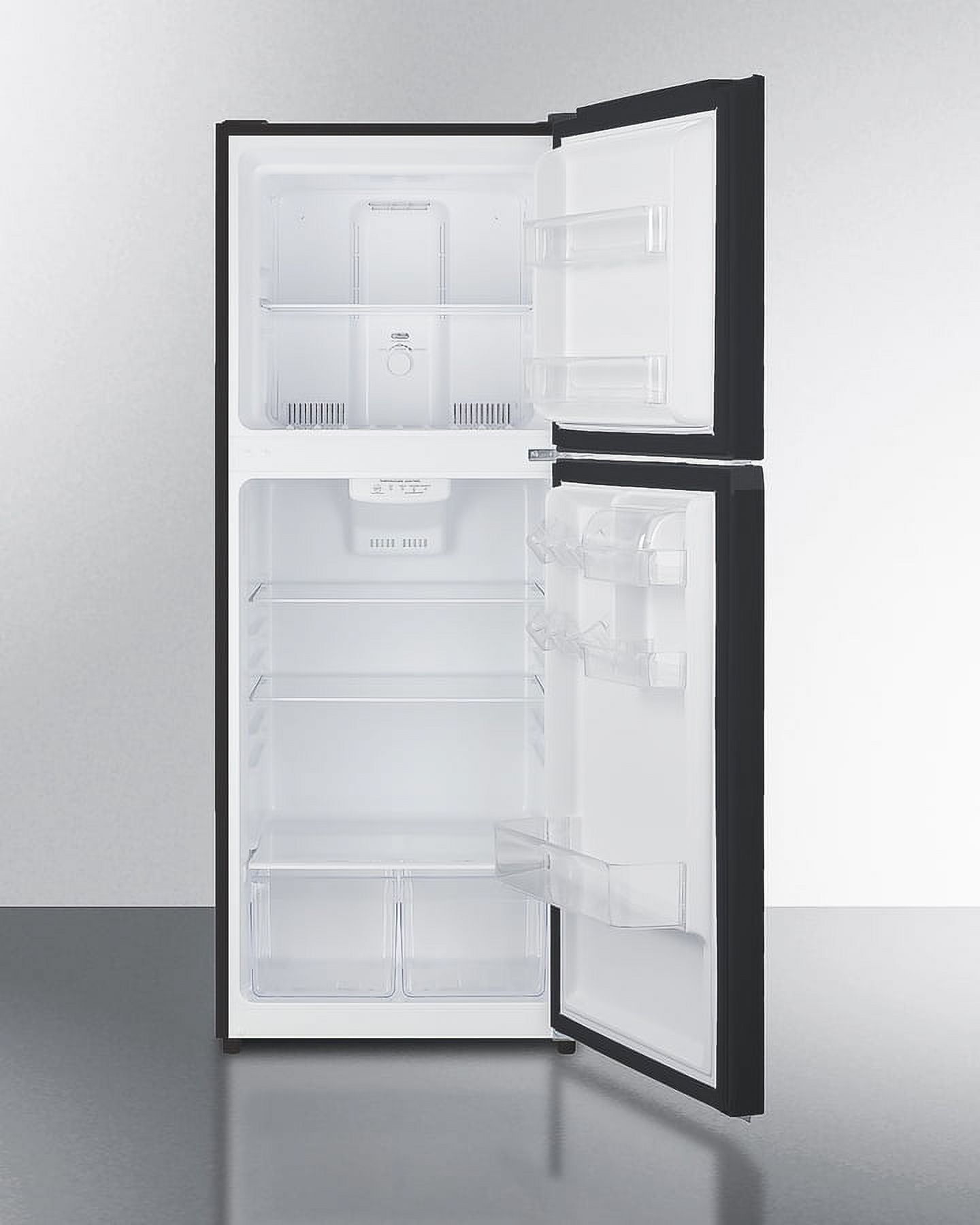 24" Wide Top Mount Refrigerator-Freezer with Icemaker, black