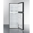 thumbnail image 2 of 24" Wide Top Mount Refrigerator-Freezer with Icemaker, black, 2 of 4