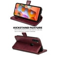 thumbnail image 3 of Galaxy A11 Case, Njjex Galaxy A11 Cases [3 Card Slot] [Kickstand] [Gift Box] Leather Folio Flip Wallet Case [RFID Blocking] for Samsung Galaxy A11 US Version 2020 6.4"- Red, 3 of 11
