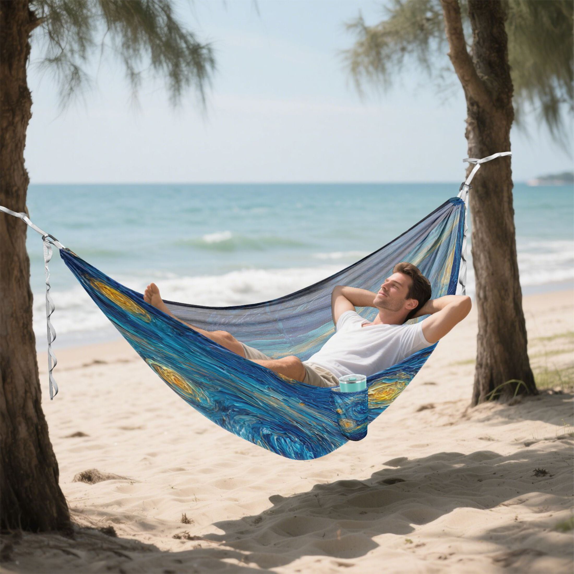 Hammock Camping Hammock Nylon Portable Hammock Travel Camping Hammock Starry Night Beautiful