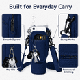 thumbnail image 4 of Lomyolo Water Bottle Carrier Bag for 40oz Tumbler - Neoprene Gym Bottle Holder Pouch with Adjustable Strap, Phone Pocket, Water Bottle Pouch Sleeve Accessories for Fitness, Hiking,Sports,Outdoors, 4 of 7