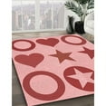 thumbnail image 2 of Ahgly Company Indoor Rectangle Patterned Pastel Pink Area Rugs, 4' x 6', 2 of 6