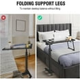 thumbnail image 3 of Adjustable Overbed Bedside Table, Hospital Bed Table with Wheels, Portable Rolling Desk, Mobile Small Standing Desk, Rolling Laptop Stand, Computer Cart, 3 of 9