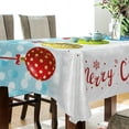 thumbnail image 3 of SKYSONIC Christmas Balls Tablecloth Waterproof Washable Polyester Square Table Cover Durable Tablecloth for Kitchen Dining Table Party Decor (54 X 72 Inch), 3 of 7