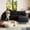 Black162-Right-Shape, variant on 95" Cloud Sectional Sofa,Modern Minimalist Upholstered Couches, Comfort U Shaped Sofa for Living Room,Deep Seat Corner Couch,No Assembly Required,Black (Plush Corduroy Fabric)