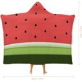 thumbnail image 2 of Fruit Watermelon Hooded Blanket for Adults & Kids, Soft Flannel Bed Throw Blanket Cozy Plush Gifts for Home Decor, 2 of 6
