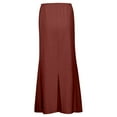 thumbnail image 5 of MIXUE Skirts For Women Summer Solid Color Elastic High Waist Drawstring Casual Bodycon Midi Maxi Skirt Beachwear,Gray,S, 5 of 5