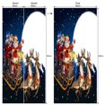 thumbnail image 3 of 90 x 200 cm Etiqueta de la puerta（G）Póster de puerta 3D Etiqueta de Papá Noel dando a los niños regalos de Navidad Vinilo Puerta Cartel Etiqueta de la pared Papel tapiz Decoración artística, 3 of 5