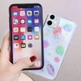 thumbnail image 2 of iPhone Cute Case Clear, Handmade Glitter Bling Sparkle Design Slim Soft TPU Pretty Phone Cover for Girls Women(iPhone 12(6.1inch)), 2 of 7