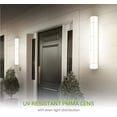 thumbnail image 5 of ASD 36 Inch LED Outdoor Wall Mount Light Fixture with Grid - Brushed Nickel Modern Wall Sconce - 30W 120-277V 3000K 4000K 5000K Adjustable - Dimmable Exterior Lights - Front Door, Patio - ETL 2 Pack, 5 of 17