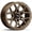 Matte Bronze, variant on RockTrix RT107 17 Inch Wheel Compatible with Toyota 2001+ Tacoma, 6x5.5" 6x139.7, 17x9 -12mm Offset, 4.5 Inch Backspace, 106.1mm Bore, Also fits 2002+ 4Runner, FJ Cruiser, 99-06 Tundra, Silver