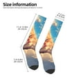 thumbnail image 2 of Susaid Cloud Sleeping Cat Print Thermal Winter Socks for Men and Women, Warm Crew Hiking Socks, for Boots and Outdoor Activities, 2 of 6