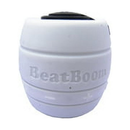 BeatBoom Portable Wireless Bluetooth Speaker with Speakerphone - White