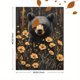 thumbnail image 3 of Qisvanset Framed Canvas Wall Art 12x16 Inch Golden Wildflower Black Bear Wildlife Wall Art, 3 of 5