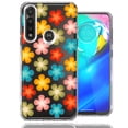 thumbnail image 1 of MUNDAZE Motorola Moto G Power Groovy Gradient Retro Color Flowers Double Layer Phone Case Cover, 1 of 3