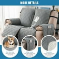 thumbnail image 3 of 100% Waterproof Loveseat Recliner Cover, Non Slip Split Loveseat Covers for Reclining Loveseat with Elastic Straps, Washable Recliner Chair/Furniture Protector for Pets(2 Seater), 3 of 7