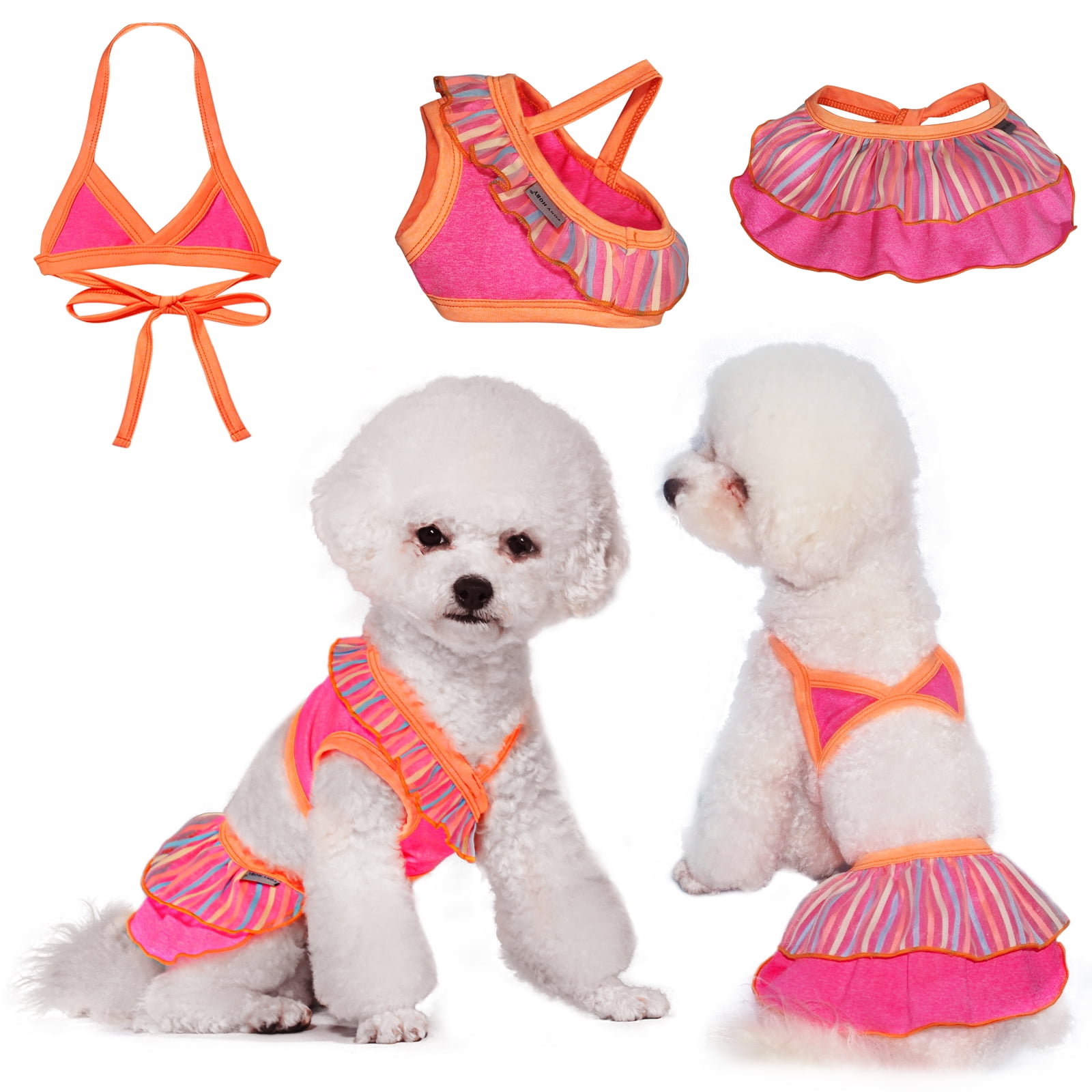 Tony Hoby Dog Swimsuit, Dog Bikini Swimming Dress, Dog Beach Dress in