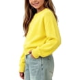 thumbnail image 4 of KyCheLot Boys' Girls' Knitted Sweaters Solid Color Crew Neck Long Sleeve Pullover Sweaters Comfy Everyday Tops, 4 of 6