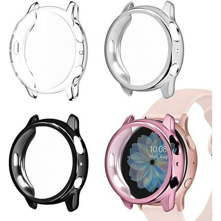 4 Pack Case For Samsung Galaxy Watch Active 2 40mm 44mm Screen Protector Case With Band Soft Tpu Bumper Full Around Cover For Galaxy Watch Active 2 40mm Rosepink Clear Silver Black Walmart Canada