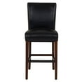 thumbnail image 4 of Home Square 26" Bonded Leather Counter Stool in Black - Set of 3, 4 of 9