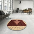 thumbnail image 3 of Ahgly Company Indoor Square Abstract Saffron Red Abstract Area Rugs, 3' Square, 3 of 6
