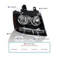 thumbnail image 3 of Spec-D Tuning Black Headlights Compatible with 2007-2014 Chevy Avalanche, 2007-2014 Tahoe Suburban, L+R Pair Head Light Lamp Assembly, 3 of 6