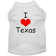 Pet Dog Cat Shirt Screen Printed, "I Love Texas"
