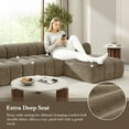 thumbnail image 4 of Christopher Knight Home Luxury 122" L-Shaped Sectional Sofa, Right-Facing Chaise Lounge, Espresso, 4 of 12