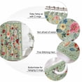 thumbnail image 6 of Sage Green Floral Waterproof Fabric Shower Curtain,Spring Flowers Leaves Farmhouse Waterproof Fabric Shower Curtain for Bathroom Curtains Bathtubs Hotel Shower Curtains with 12 Hooks Standard 66x72, 6 of 8