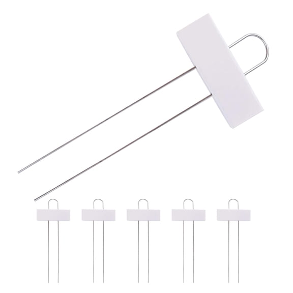 Masteelf 6pcs Metal Iron Plant Gardening Label Weatherproof Planting Seedling Stake Signs Nursery Tags Large Iron Garden Vegetable Markers White