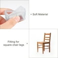 thumbnail image 4 of Chair Leg Floor Protectors, 12Pack 35mm(1.38") Rectangle & Felt Chair Leg Cover Caps (Clear White), 4 of 7