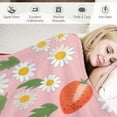 thumbnail image 3 of WERPE Strawberry Blanket, Flower Strawberries Blankets, Gift for Girls Strawberry Lover,  Soft Lightweight Plush Throw Blanket for Couch Bed Sofa Decoration White, 3 of 6