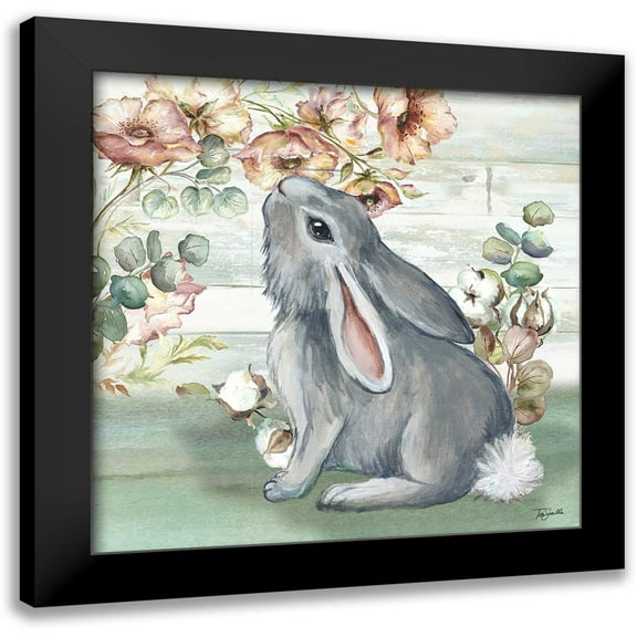 Tre Sorelle Studios 12x12 Black Modern Framed Museum Art Print Titled - Farmhouse Bunny III