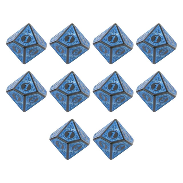 10 piezas de juguetes poliédricos de entretenimiento para interiores y exteriores para barra de tablero de mesa Azul-2 perfke Dados poliédricos