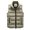 Khaki, variant on Men's Autumn&Winter Solid Color Sleeveless Stand-up Collar Vest Parkas