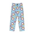 thumbnail image 6 of Uemuo Gnome Pool Party Pattern Men's Wide Leg Palazzo Lounge Pants with Pockets Light Weight Loose Comfy Casual Pajama Pants-, 6 of 9
