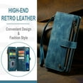 thumbnail image 3 of for Samsung Galaxy S20 FE Case Wallet for Women and Men, Samsung Galaxy S20 FE Case, PU Leather Magnetic Flip Strap Wristlet Zipper Card Holder Wallet Business Phone Cover for S20 FE, Blue, 3 of 10