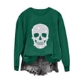 thumbnail image 7 of Wiyuqeen Spooky Season Womens Sweatshirts Halloween Fall Sweat Shirts Long Sleeve Crew Neck Thin Fleece Graphic Pullover Holiday Party Outfits S-XXL, 7 of 7