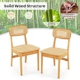 thumbnail image 6 of Gymax Rattan Dining Chairs Set of 2 Kitchen Dining Chairs w/ Simulated Rattan Backrest, 6 of 10
