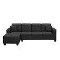 thumbnail image 2 of Aerys Sectional Sofa Couch for Living Room, Sectional with Storage Chaise, LHF, black, 2 of 5